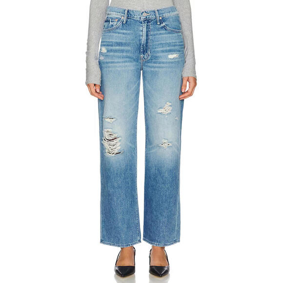 Mother Jeans PETITES The Lil' Dodger Sneak Tomorrow Always Knows SZ 33 $298msrp - Picture 1 of 12